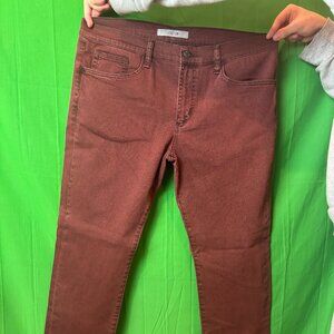 Joe's Jeans Maroon Colored Denim — Size 34